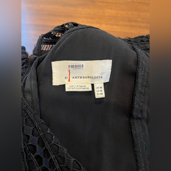 Black Anthropologie Patterned Dress - Picture 6 of 8